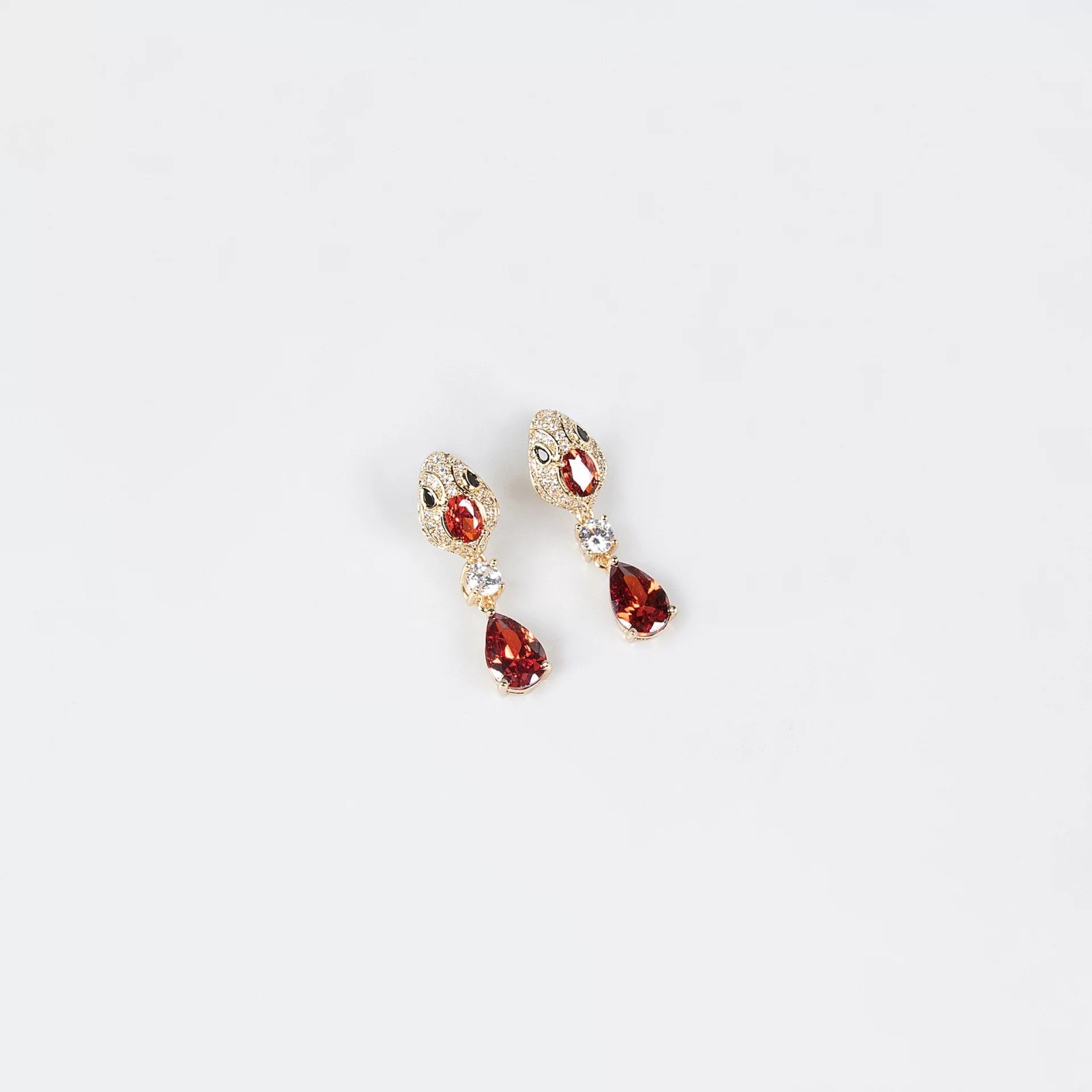 Vintage Snake Jewelry Set – Retro Luxury Crystal Necklace & Earrings