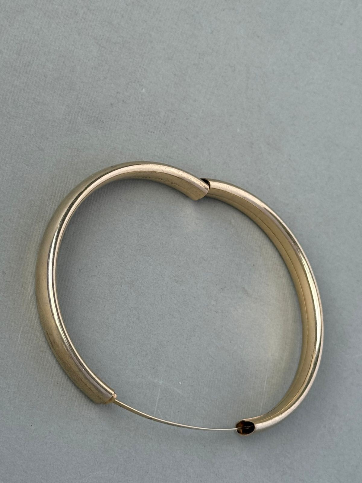 Antique Signed LAD Etched Gold Filled Bangle 1/20 14K GF Bracelet Diameter 2.35″