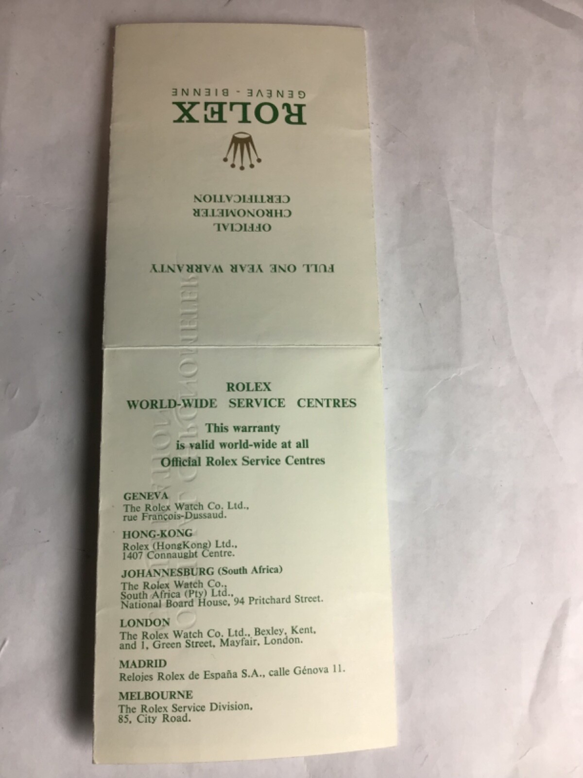 Rolex 513**** Chronometer Authentic One Year Warranty 1970’S