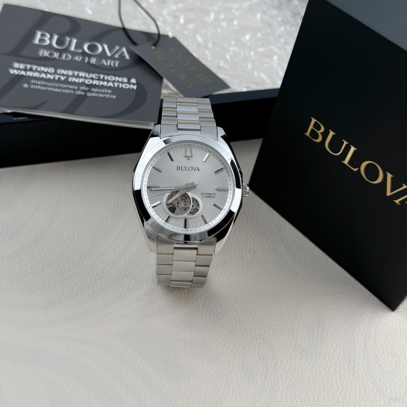 Bulova Classic Surveyor Automatic silver-tone Dial Men’s watch 96A274