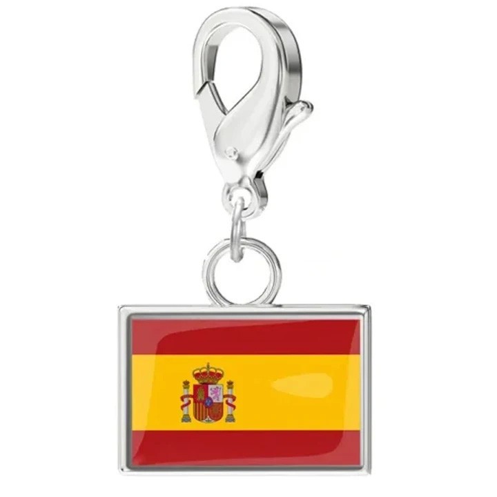 Recording Travel Memories Country Flag Charms Bracelet Stainless Steel Jewelry