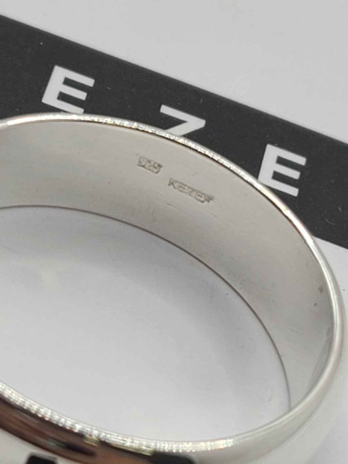 KEZEF Sterling Silver Wedding Band Ring sz 9