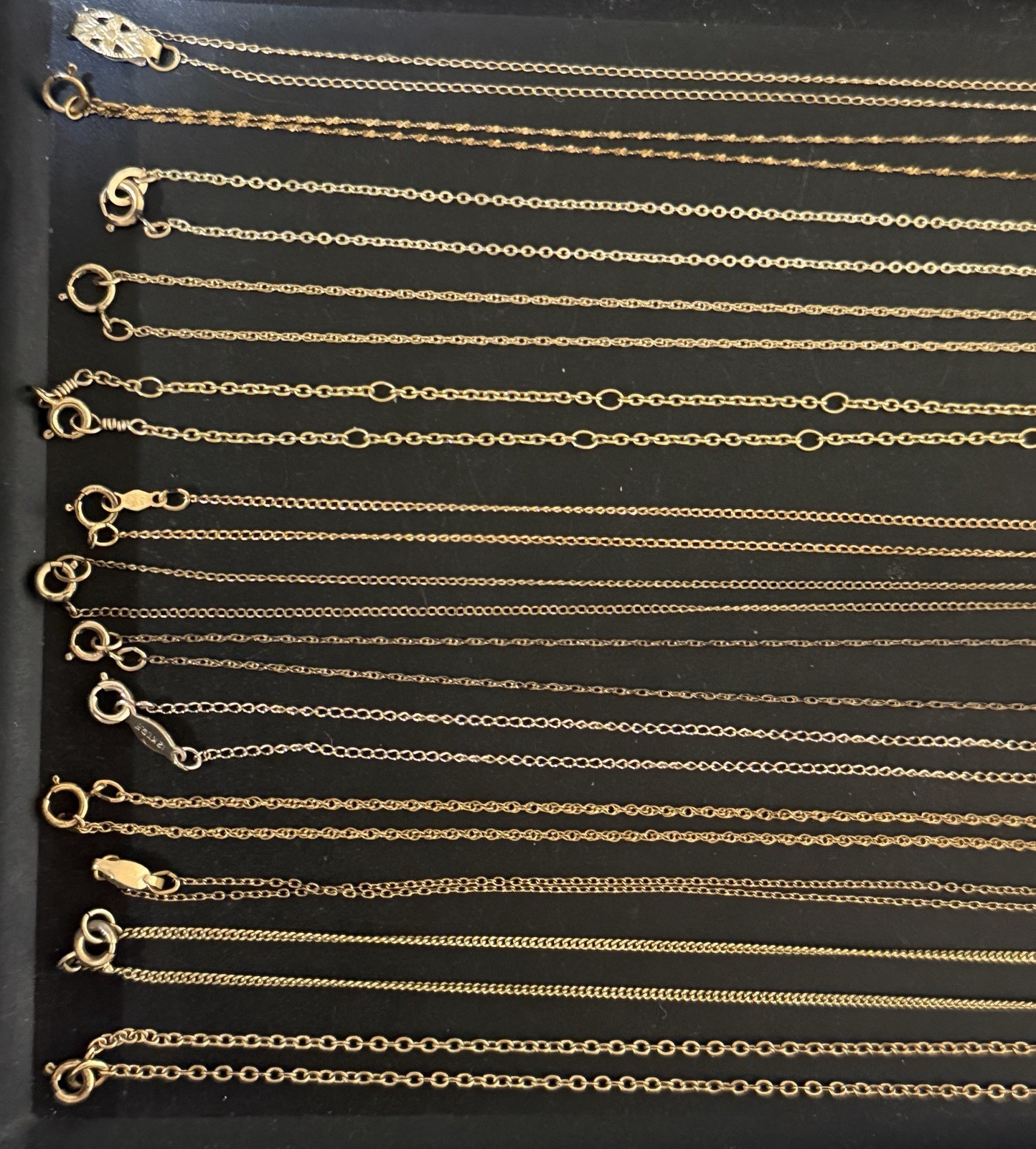 LC Vintage 1/20 12K & 14K GOLD-FILLED Resal Wear Fine Fancy Necklace (LOT OF 13)