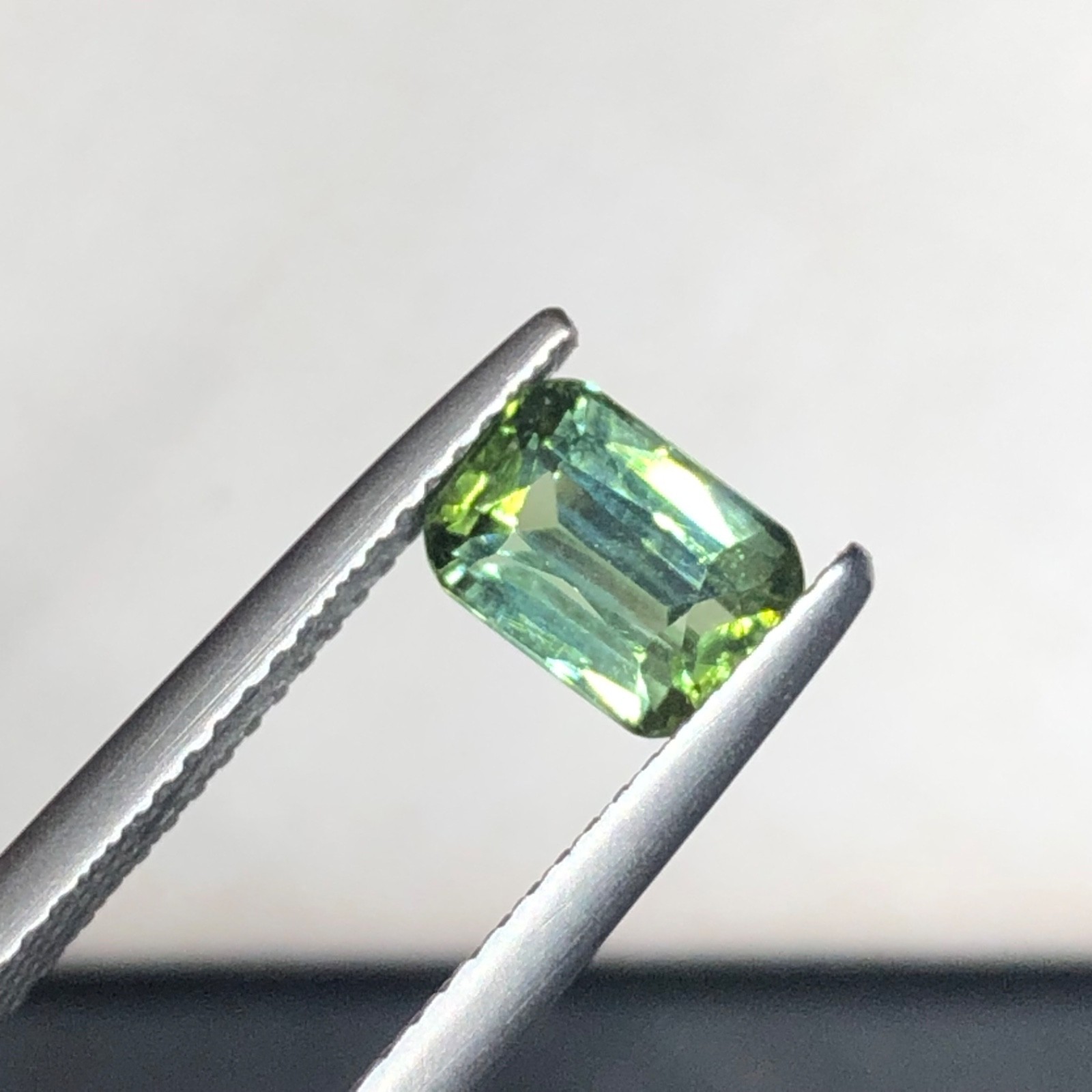 Natural Tourmaline 1.20 Carat Cushion Cut Bluish green Origin Afghanistan