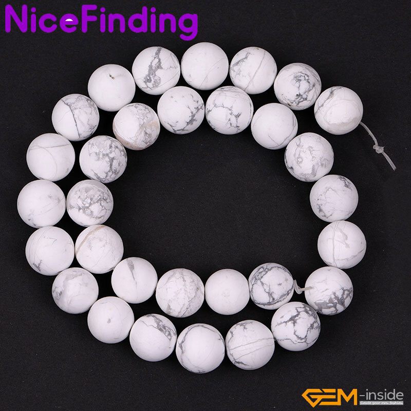 Howlite Jasper Chakra Matt Natural Round Beads For Jewelry Making 15″ Strand