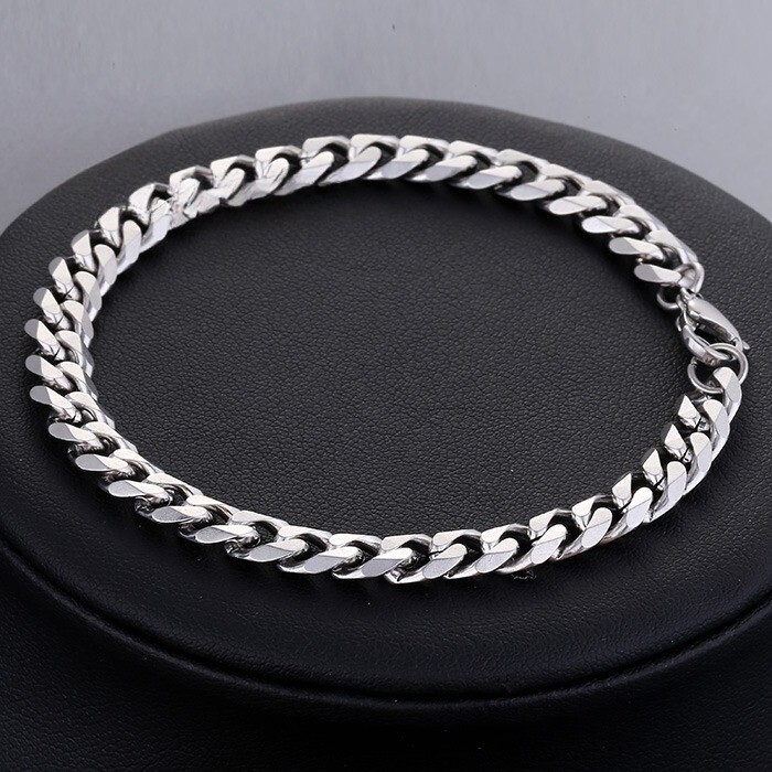 16-36″ Stainless Steel Silver Chain Cuban Curb Womens Mens Necklace 3/5/7/9/11mm