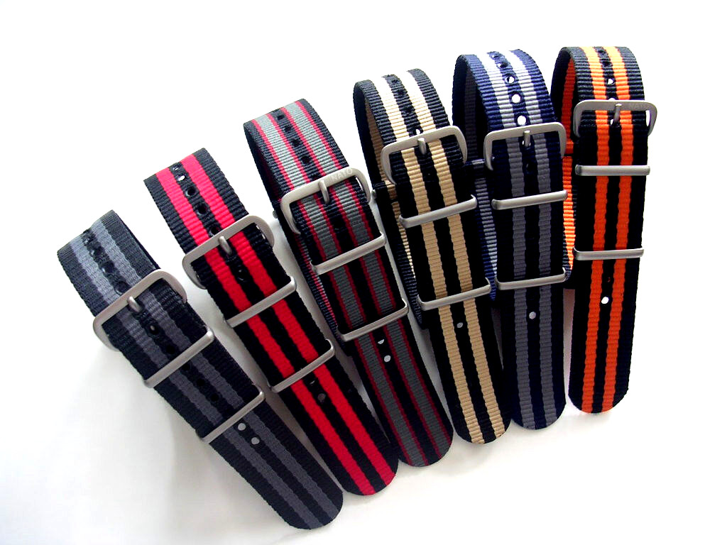 24mm Brown NATO g10 nylon watch band Military strap Flieger IW SUISSE 18 20 22mm