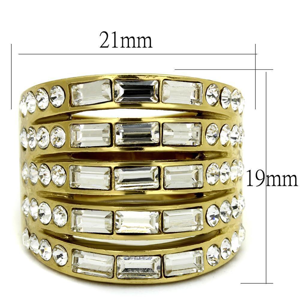 Gold Womens Ring Anillo Para Mujer y Ninos Unisex Kids 316L Stainless Steel Ring