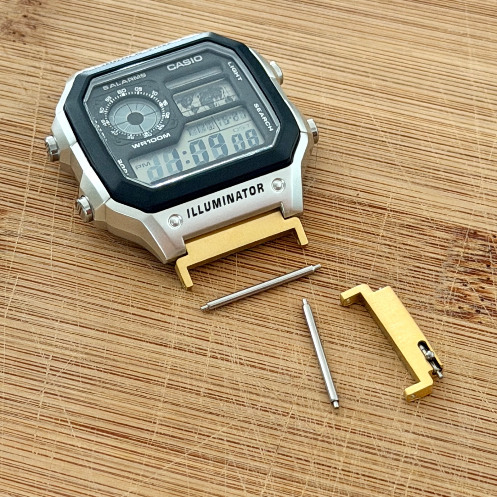 18mm to 22mm Casio AE 1200WH Watch Band Convertors Adapters 22mm Strap Connector