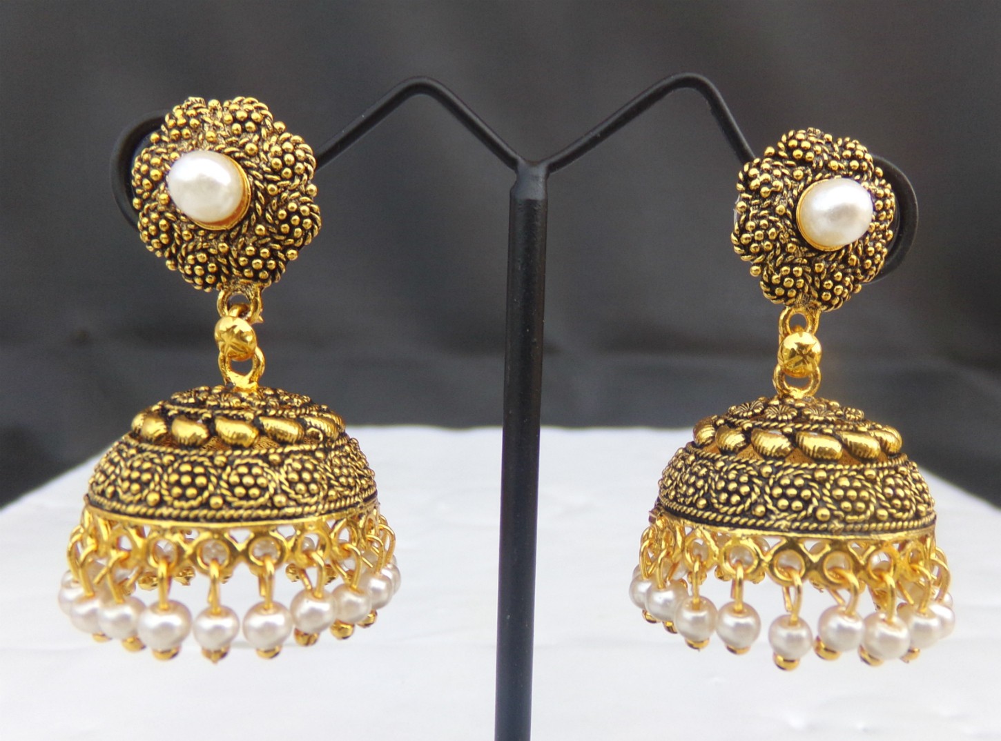 Bollywood south India gold plated small Jhumki For Girls and Women traditional