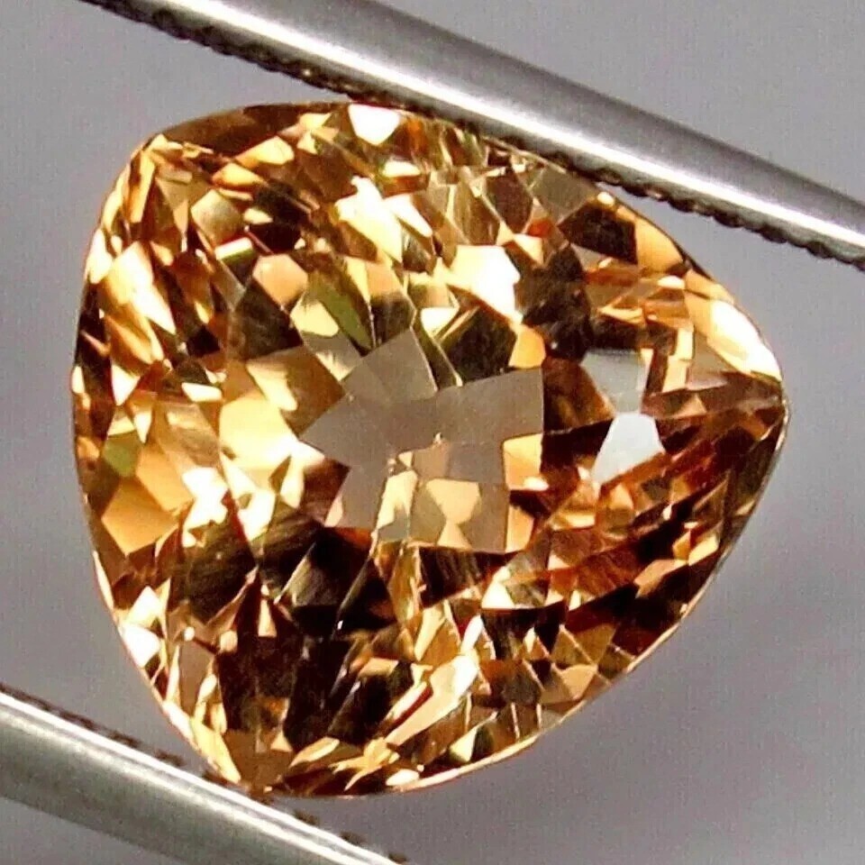 Sparking imperial Topaz Trillion Cut 9-10 Ct Natural Heated Certified Gemstone