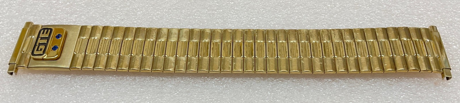 Vintage GTE 10k Gold Emblem Speidel Stretch Gold Tone Watch Band