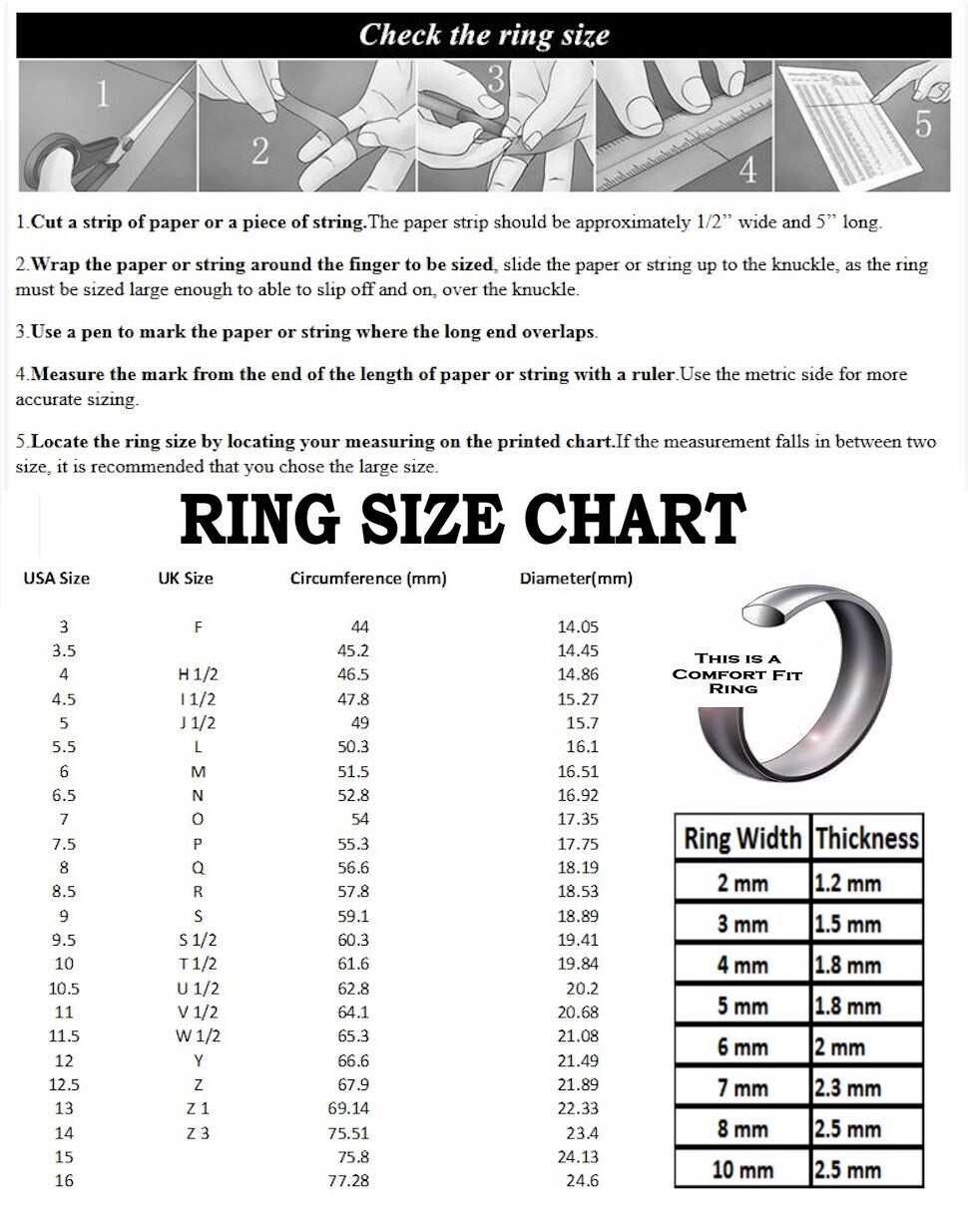 5mm or 7mm 18K Gold Plated Wedding Ring Grade 5 Titanium Band Comfort Fit Ring