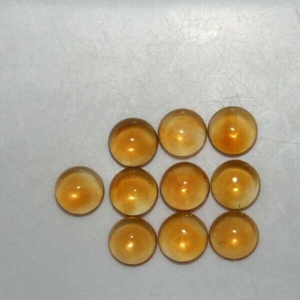Citrine 2mm, 3mm, 4mm, 5mm, 6mm, 8mm & 10mm Round Cabochon Loose Gemstone(s)