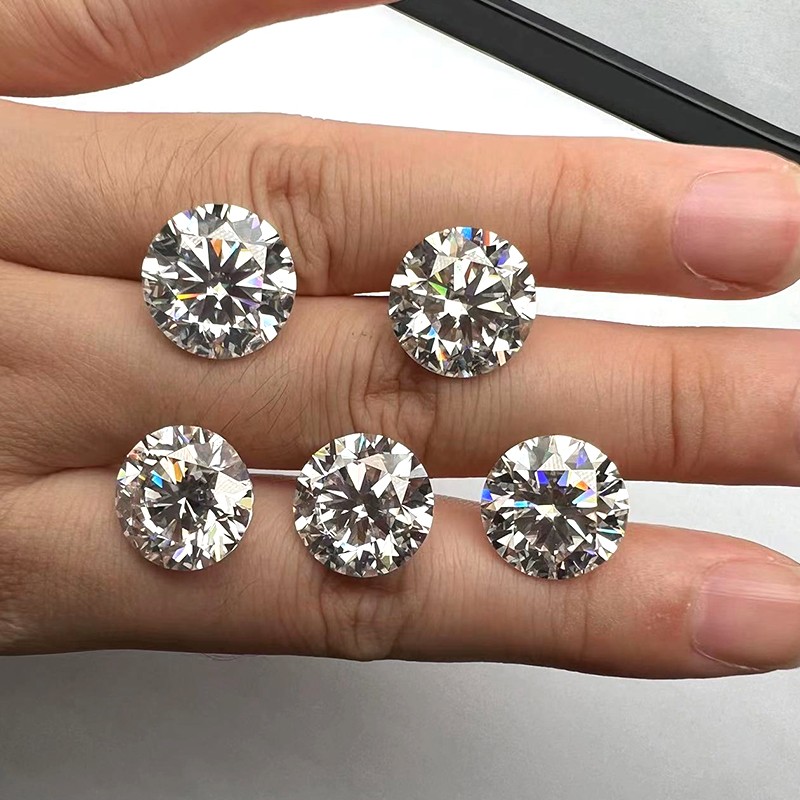 US Round Cut 1.5ct 7.5mm Sparkling Loose Moissanite Gemstone D VVS1 Pass Tester