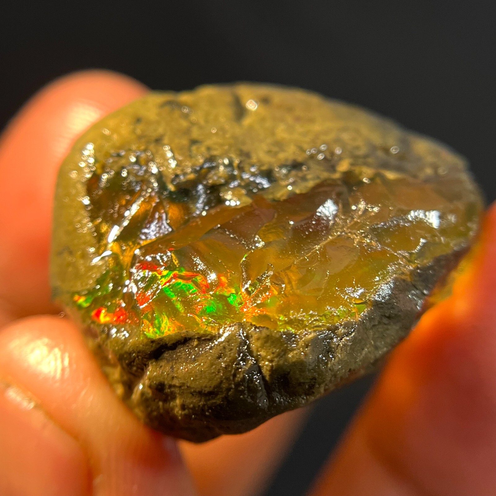87 Cts Natural Ethiopian Opal Rough Gemstone Grade AAA+ Welo Multi Fire Opal Raw