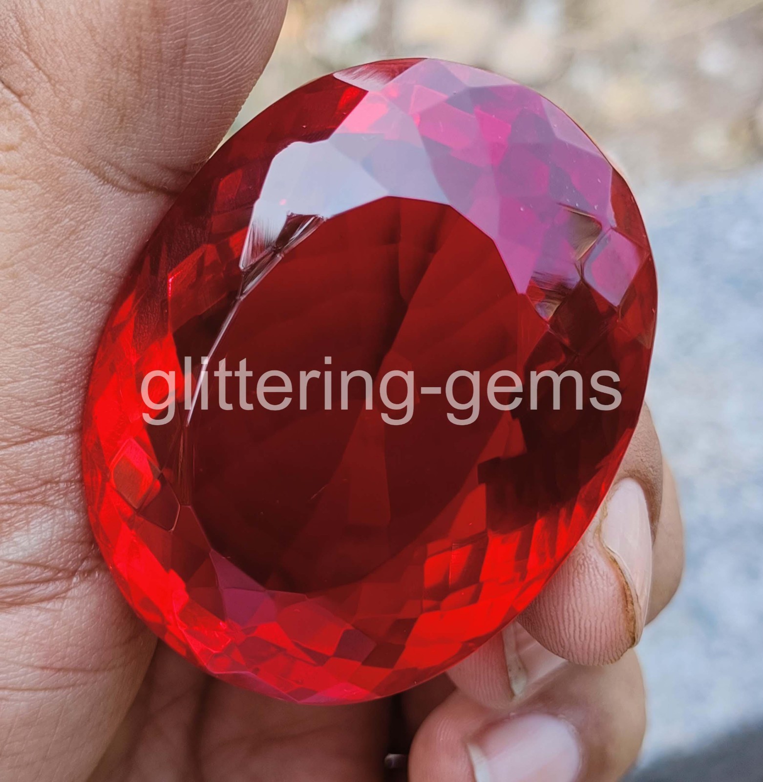 Radiant 2000 Ct Natural Red Ruby Oval Shape Certified IGL Loose Gemstone 6YHD