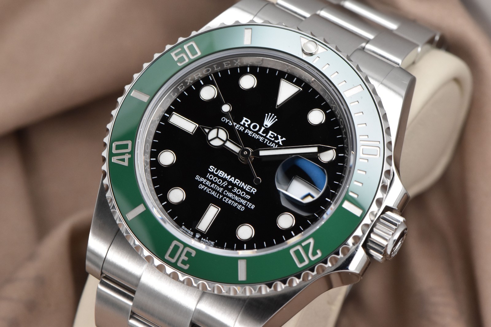 2021 Rolex Submariner Date 41mm Steel “Starbucks” MK1 Green Bezel 126610LV FS