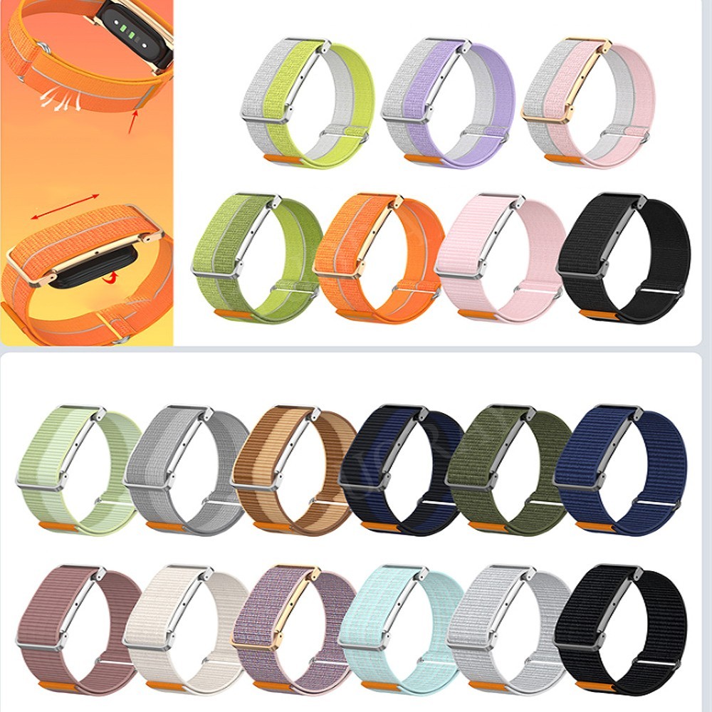 For Google Fitbit Air 2026 Replacement Silicone Nylon Loop Adjustable Band Strap
