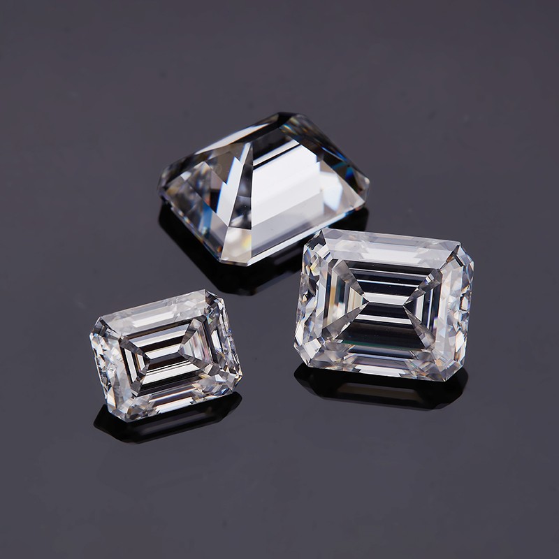 US 1-10CT Emerald Cut Loose Moissanite Stone D VVS1 Gemstones for Jewelry Making