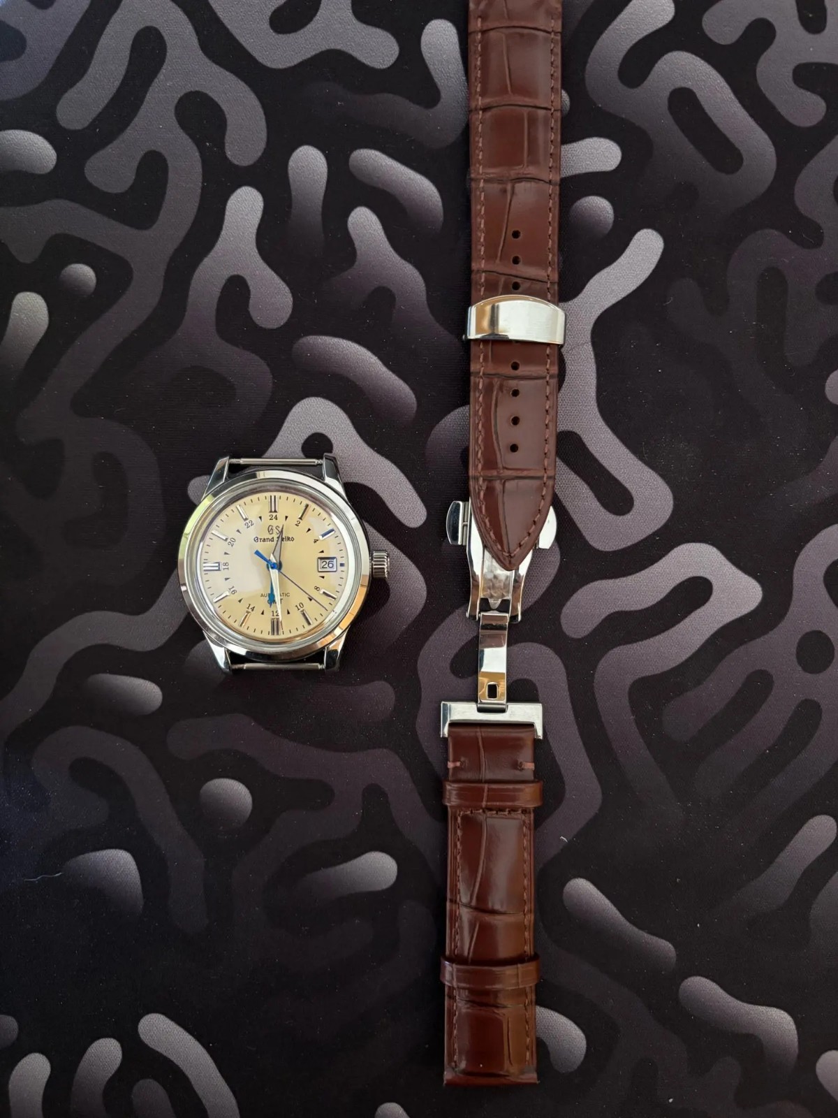 39mm Watch Case Buckle PU Leather Strap fit 31mm dial for NH35 NH36 Movement New