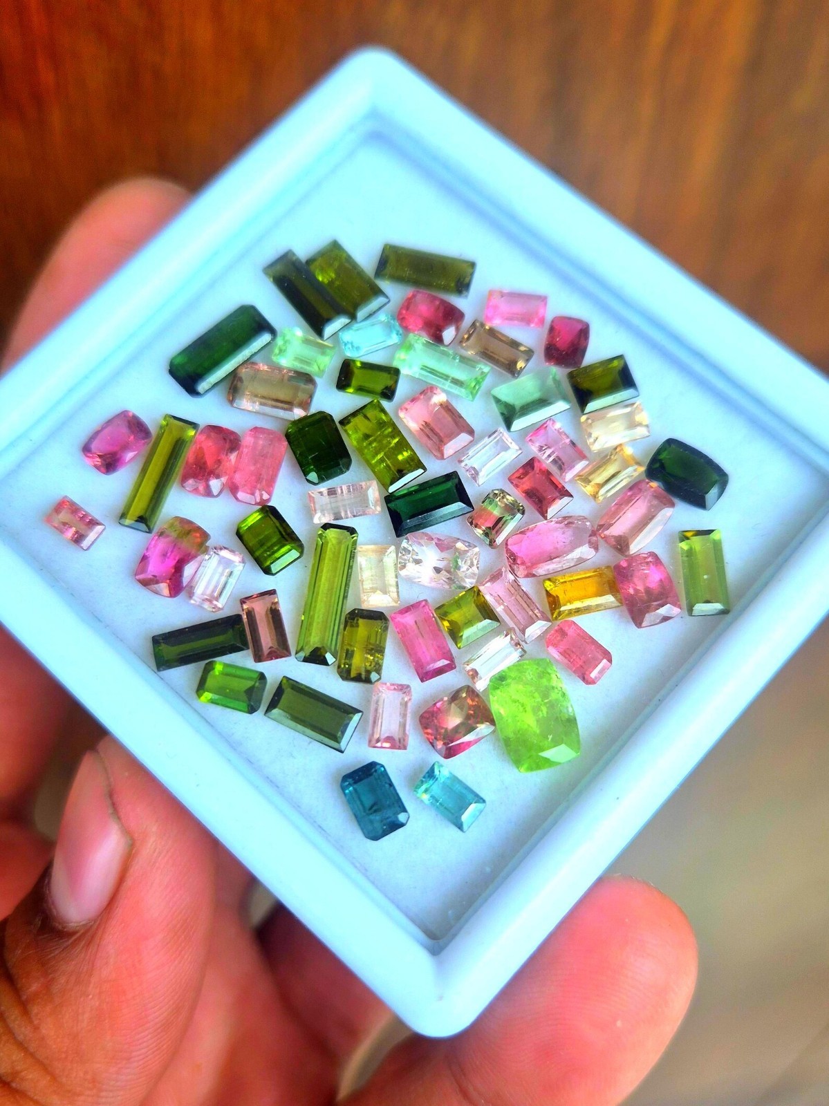 100 Pieces Tourmaline Faceted Gemstone Mix Shape and Size Tourmaline Cut Stone,
