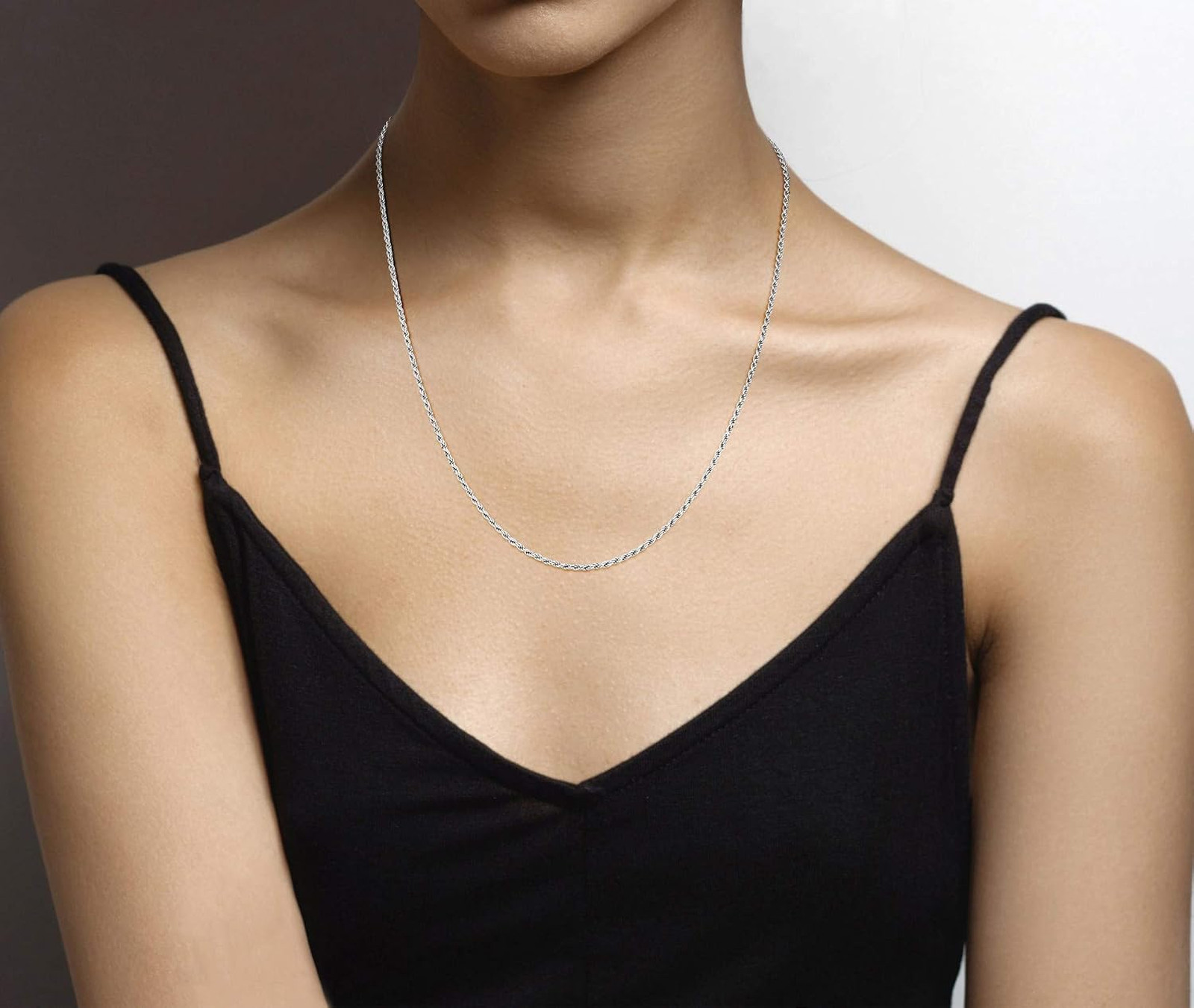 Sterling Silver Rope Chain Necklace Men Women 2mm 3mm Italian Made