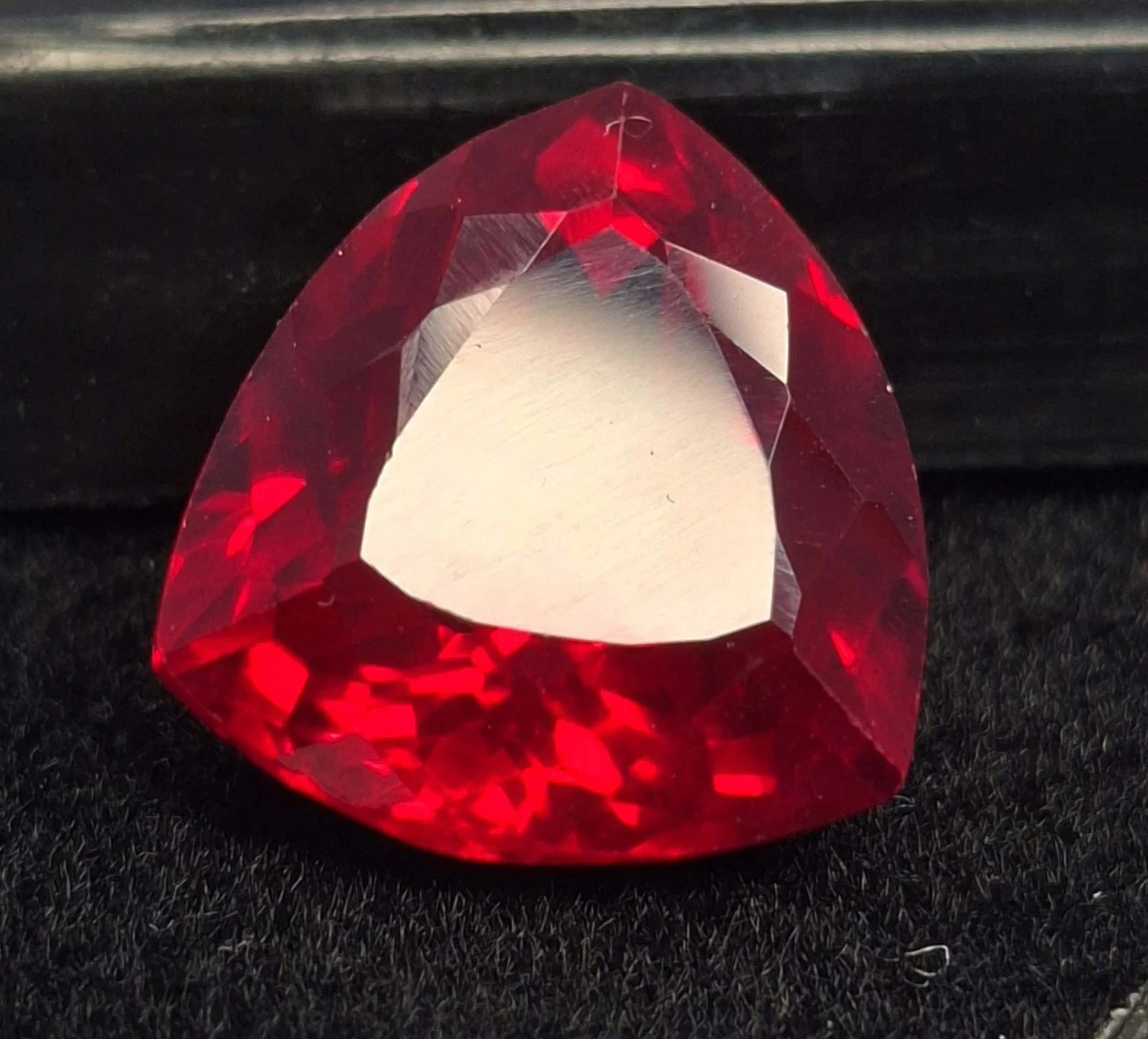 Flawless Certified 8.05 Ct Natural A+ Trillion Burmese Red Ruby Loose Gemstone