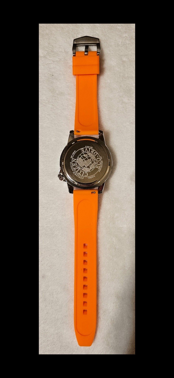 Citizen Promaster Diver 44mm 200m Quartz Orange Dial Blue Bezel Date w/Box