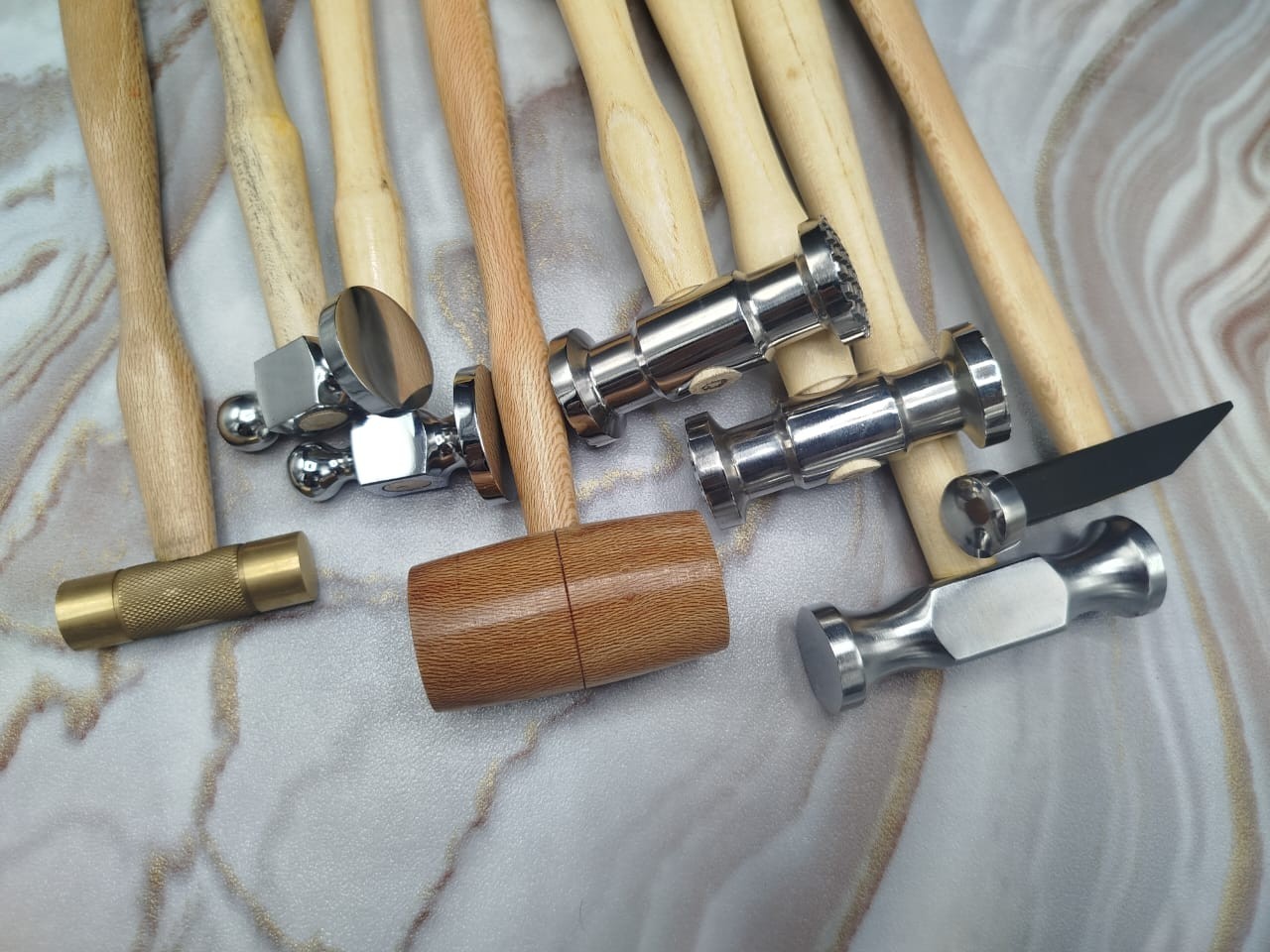 8pc Jewelry Hammer Set Metal Forming Tools for Silversmith & Jewelry Making