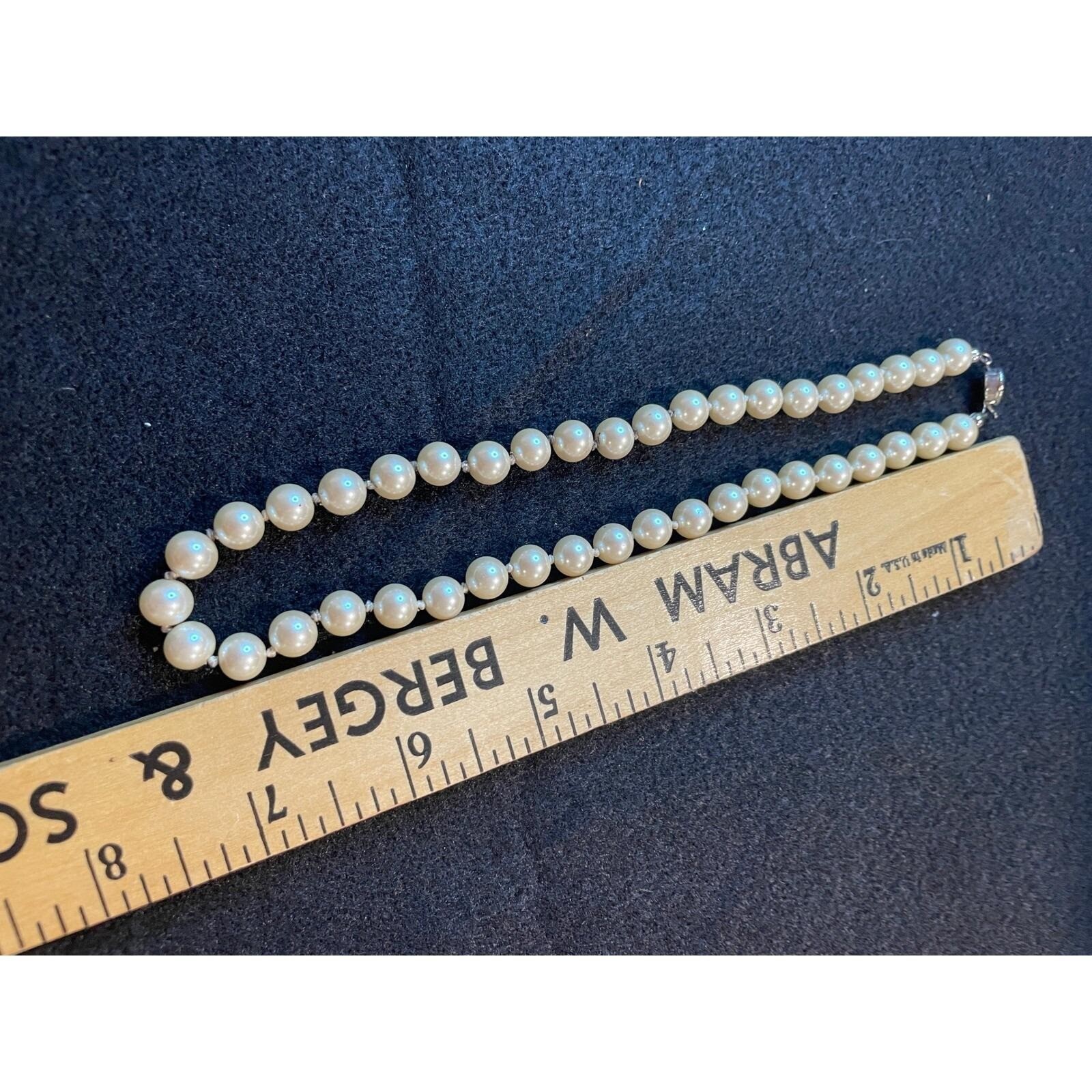 Faux Pearl Necklace Vintage Costume Jewelry Classic Elegant 14 inch Timeless