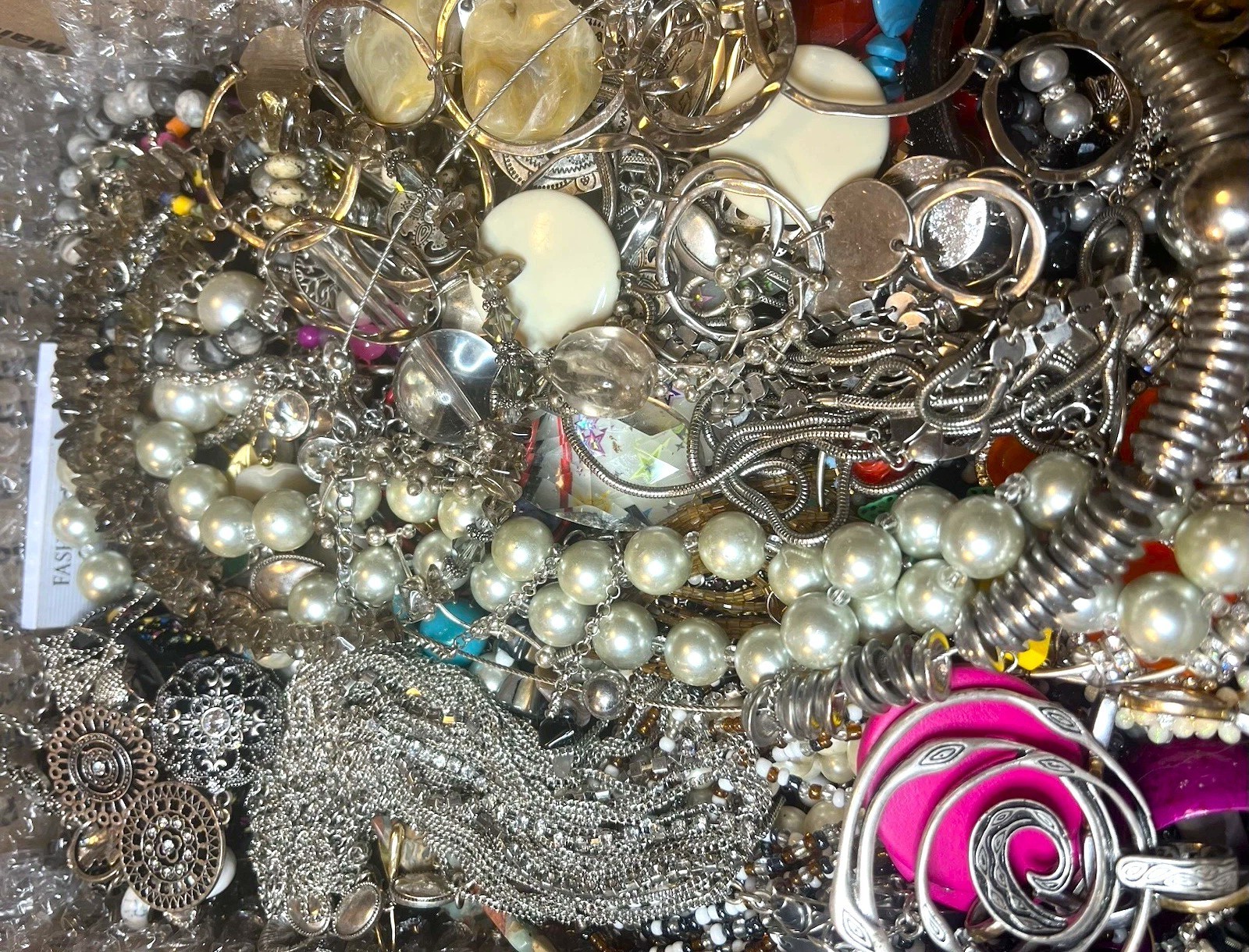3 Lbs Pounds Unsorted Huge Lot Jewelry Vintage Now Junk Art Craft Treasure Fun