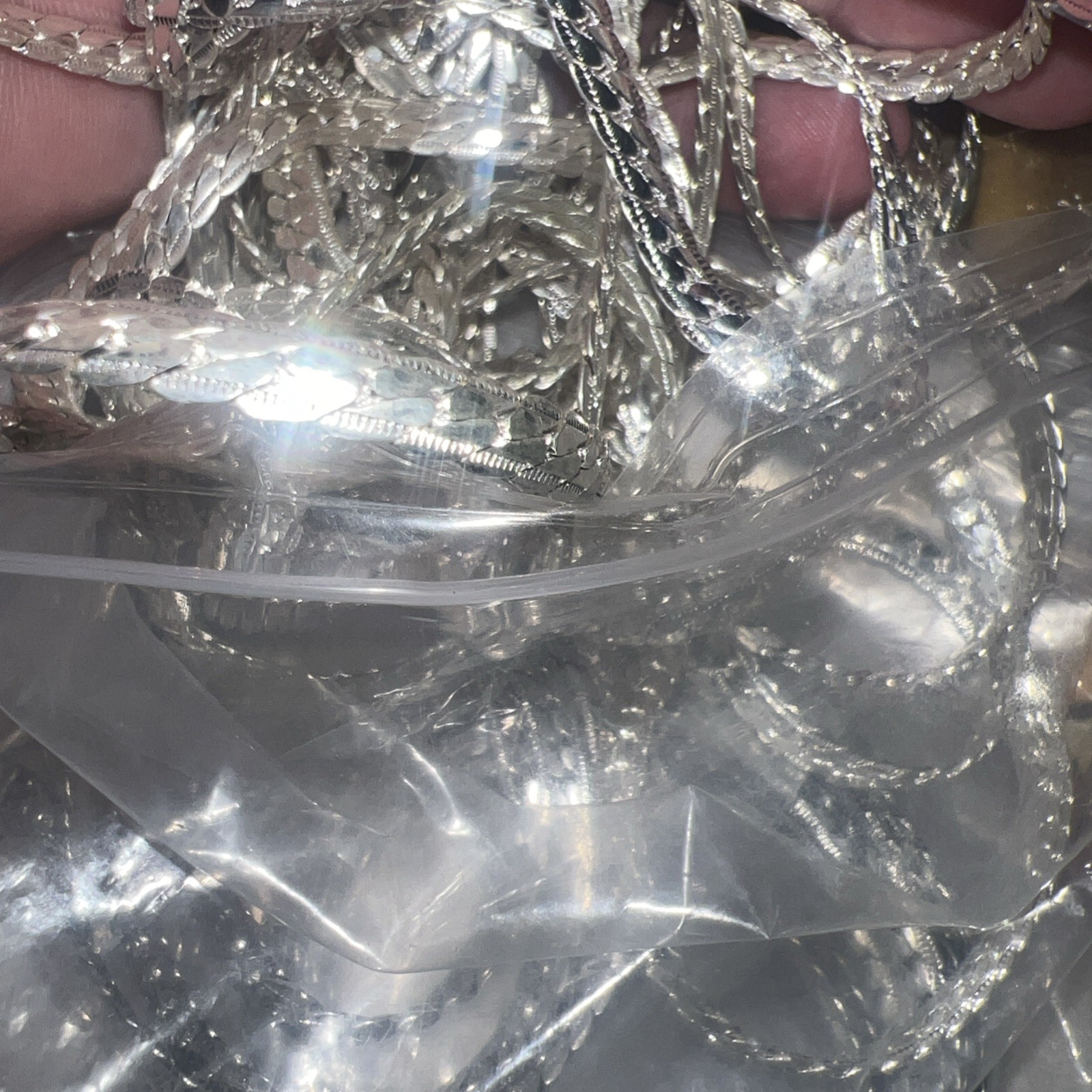 (14) Silver Plated 925 Stamped Chains