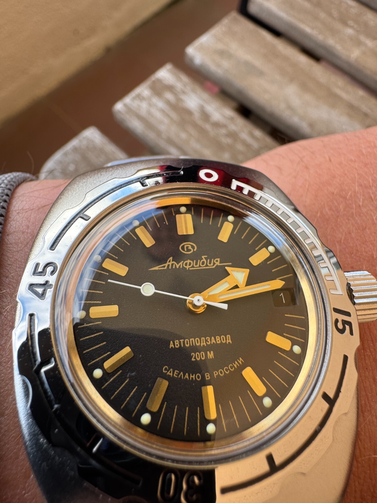 Vostok Amphibia 090679 Watch Diver Military Mechanical Automatic New USA SELLER