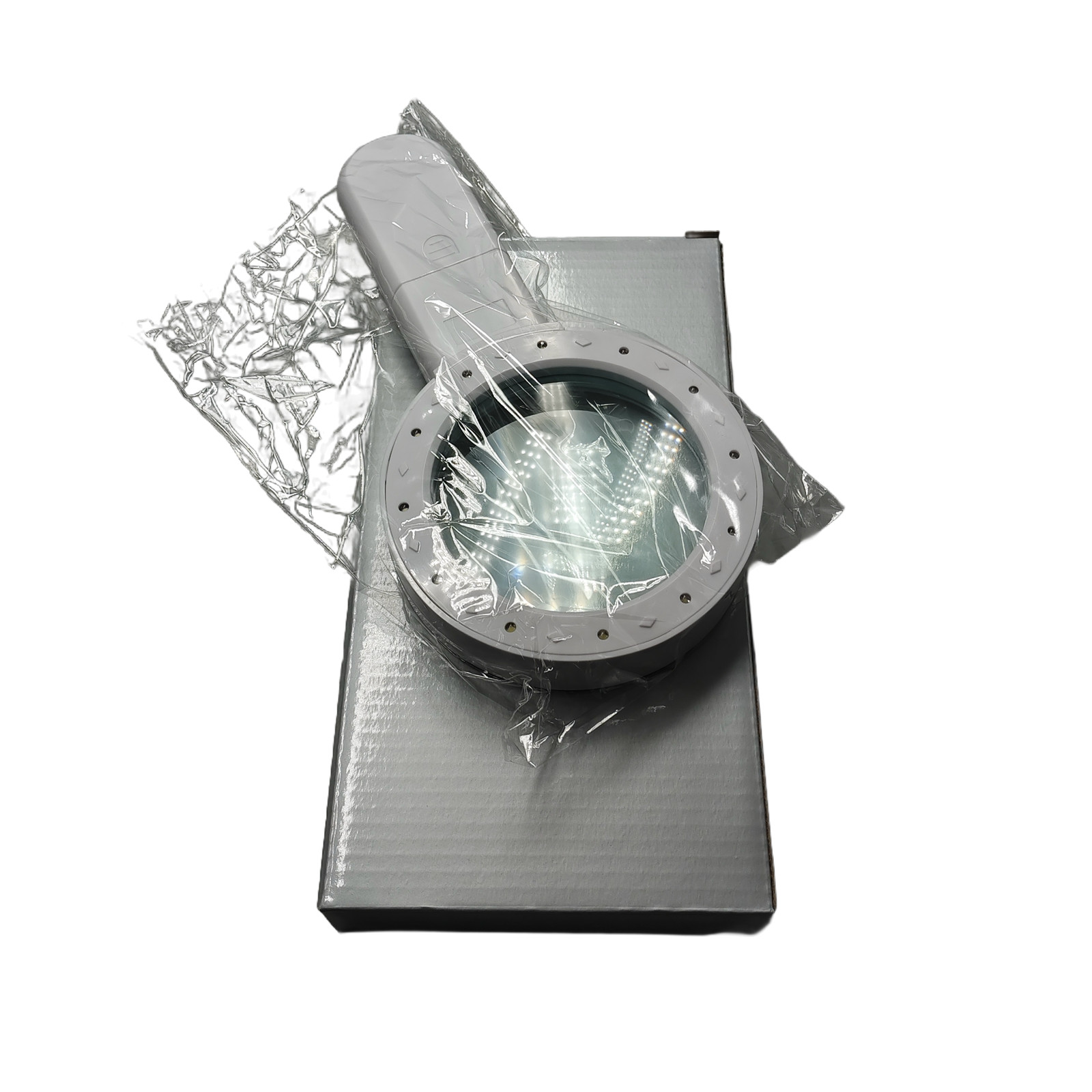 12 Bright LED Light Illuminated Magnifier/30X Jumbo Handheld Magnifying Glass W