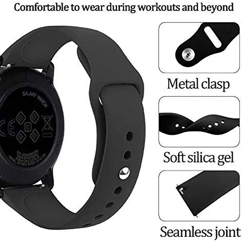 18mm 20mm 22mm Quick Fit Soft Silicone Sport Watch Band Strap For Samsung Garmin