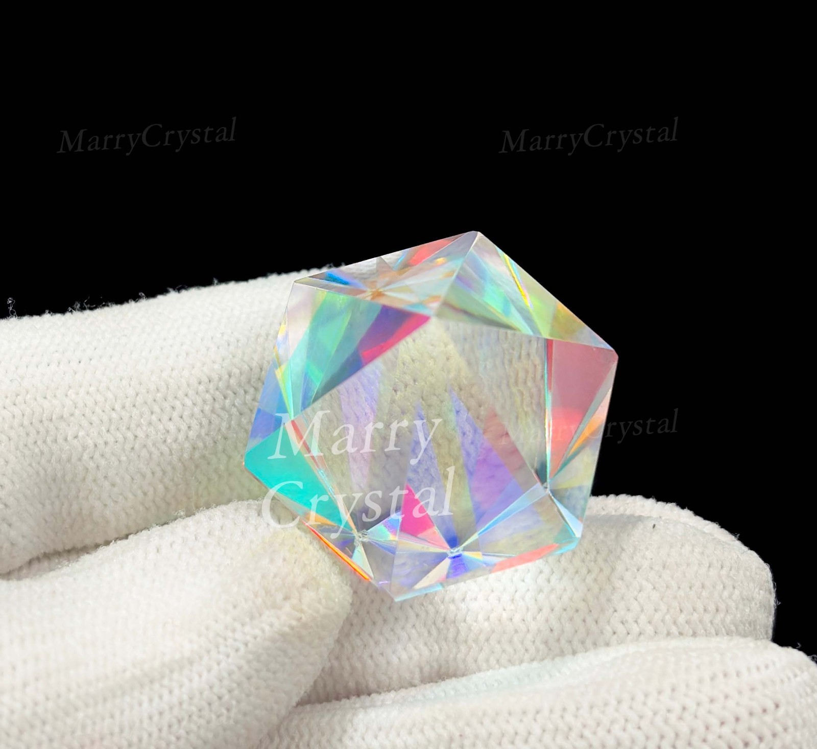 100 Ct Mystic Opal Glass Pendant Fancy Multi-Color Loose Gemstone