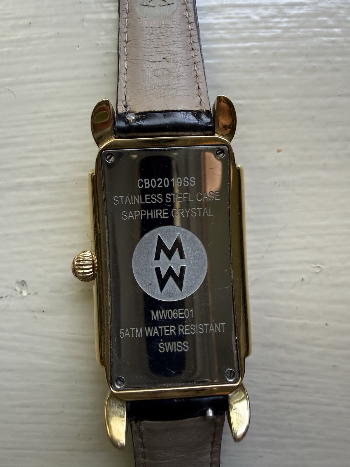 Michele Deco Diamond Gold Tone Watch Authentic New Battery