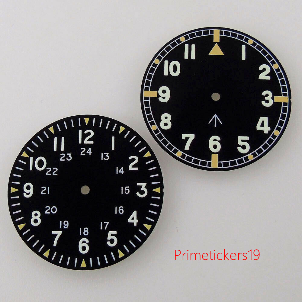 33.6mm Black Watch Dial Hand Set Fit for NH35 NH36 ETA2824 2836 MIYOTA82 DG2813