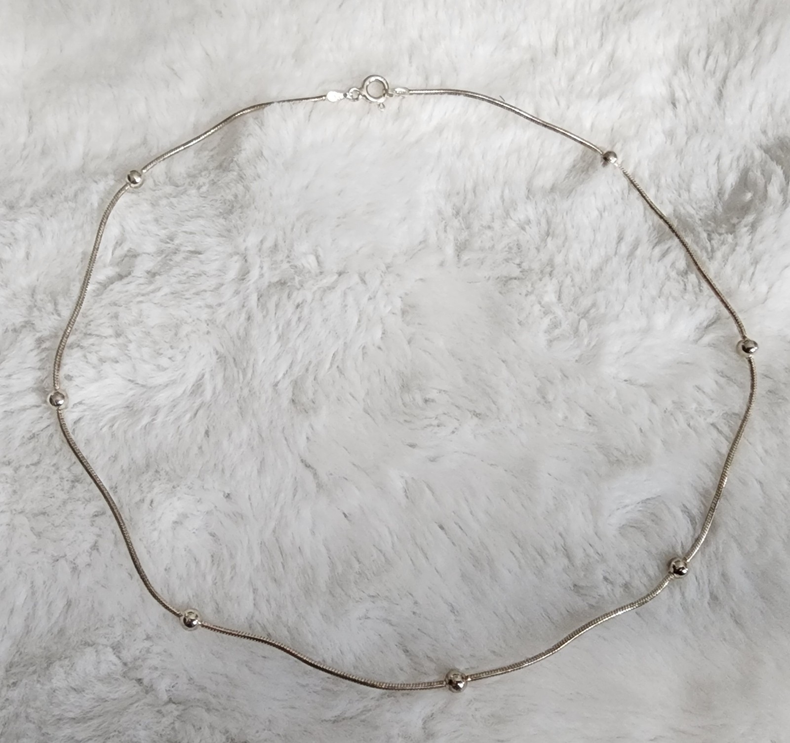 Vintage Italian FAS Solid 925 Silver Choker • 40 cm • Excellent Condition