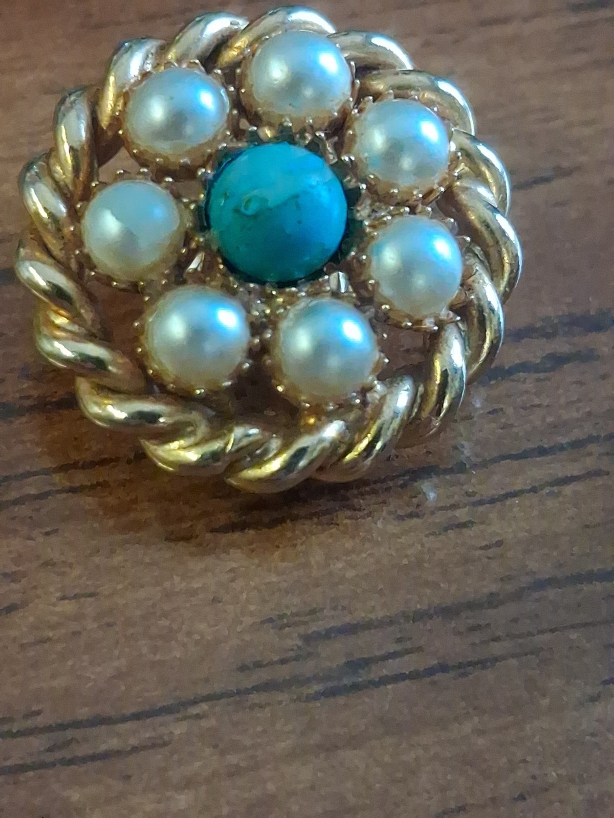 Authentic 1960s Victorian revival cluster clip on Earings. Heavy Gold Plated.