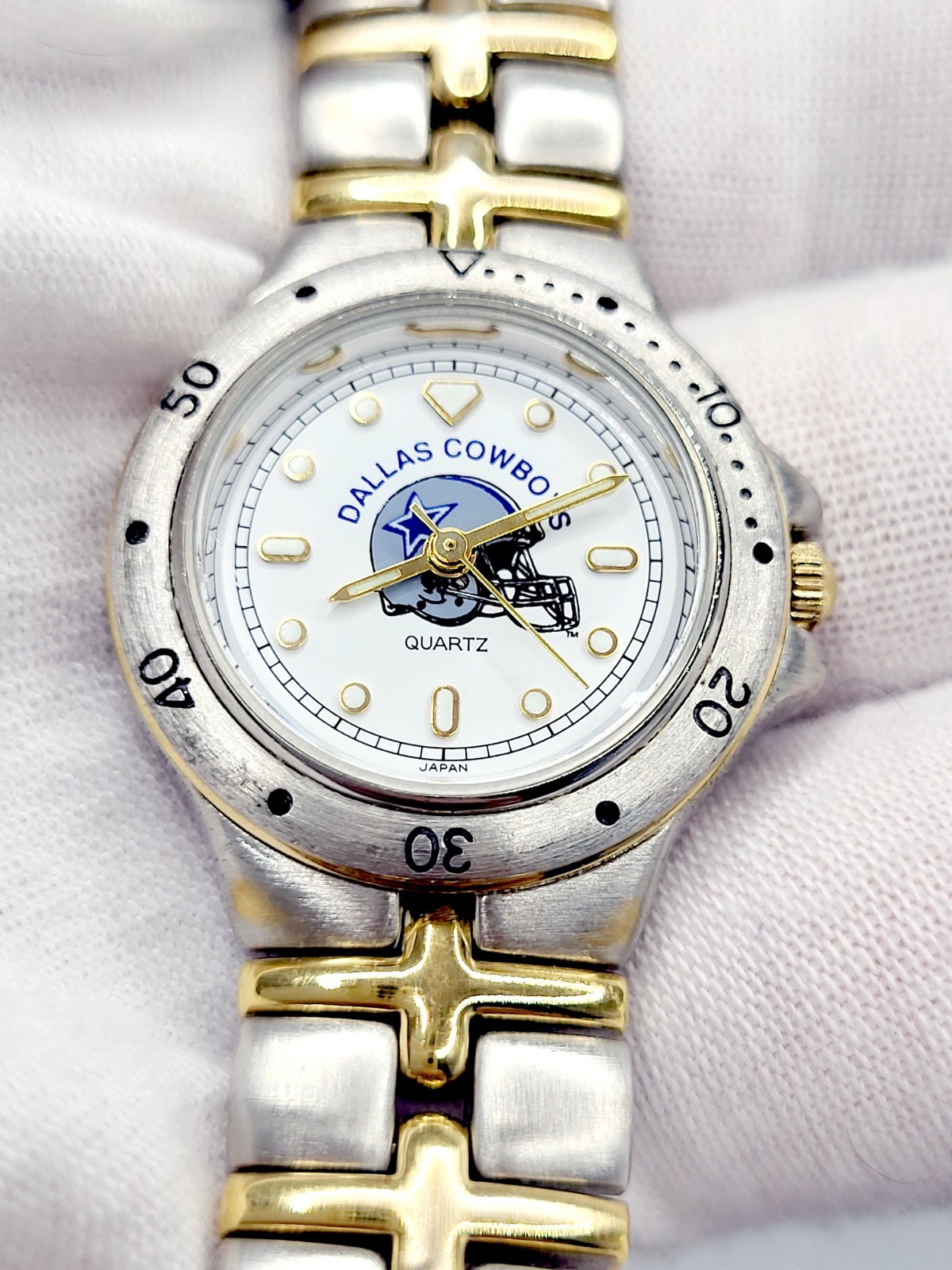 GTE Dallas Cowboys Ladies Women’s Analog Watch 2 Tone 26mm N. MINT New Battery