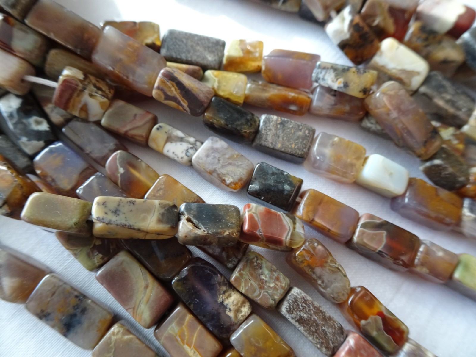 15″ Strand Natural Picture Jasper Stone Beads 5-10.5mm Cube #A90 DNG