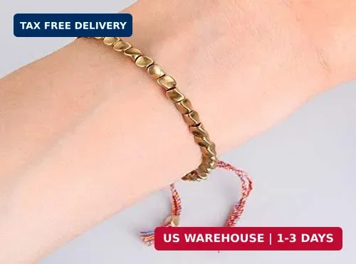 Tibetan Copper Bracelet Women&Men,Buddhist Beaded Bracelet of Fortune,Healing