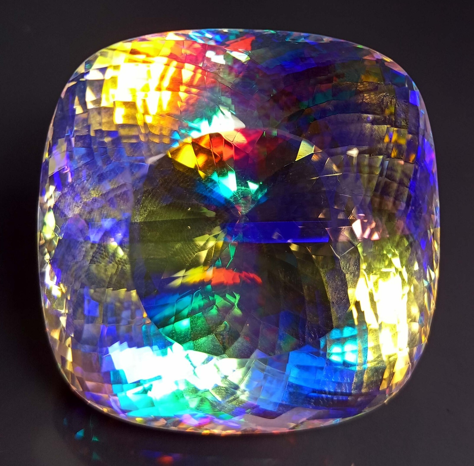 Mystic Topaz EGL Certified Cushion Cut 220.75 Ct Natural Loose Gemstone KH456
