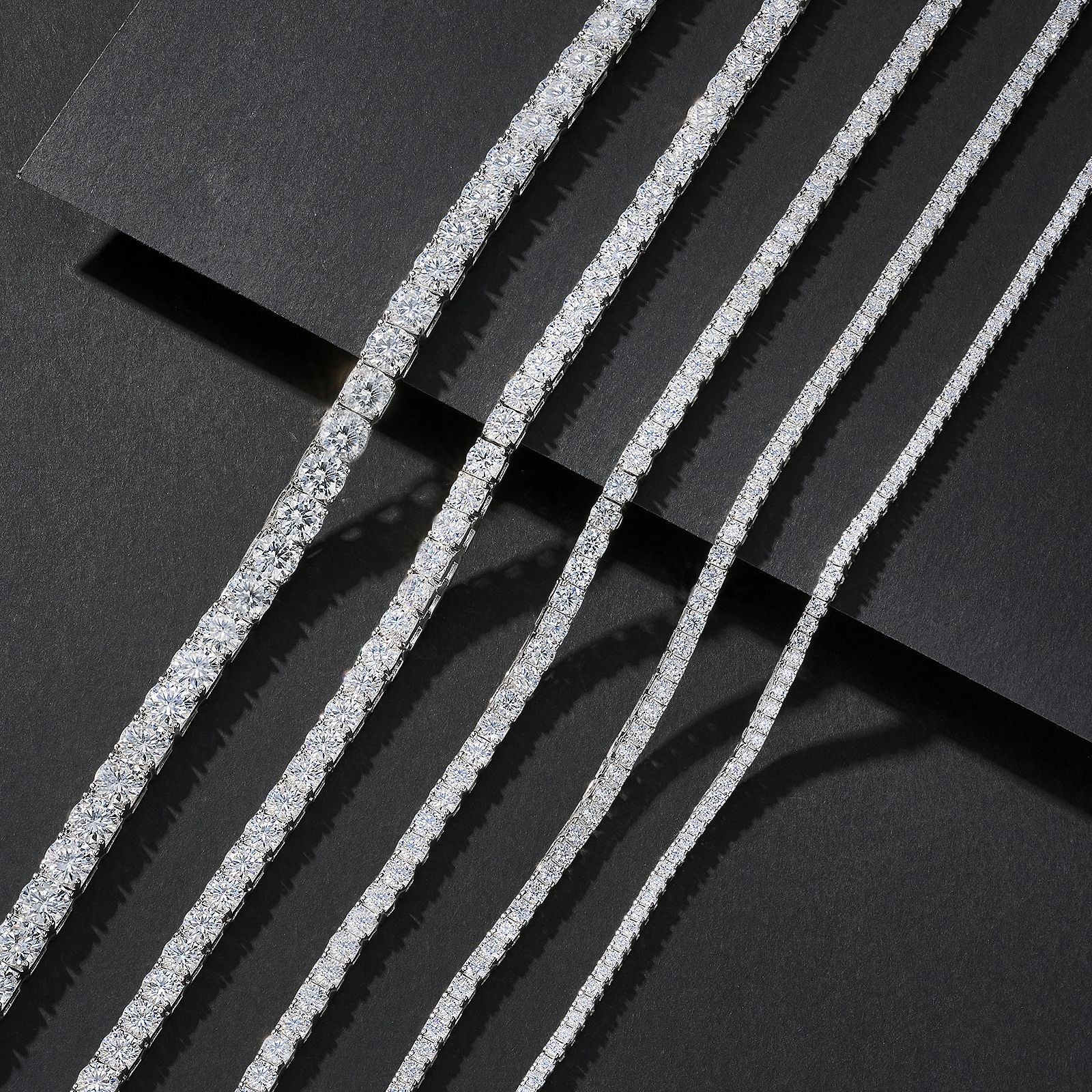 3MM REAL MOISSANITE Silver Tennis Chain Necklace – VVS D Color – Passes Tester