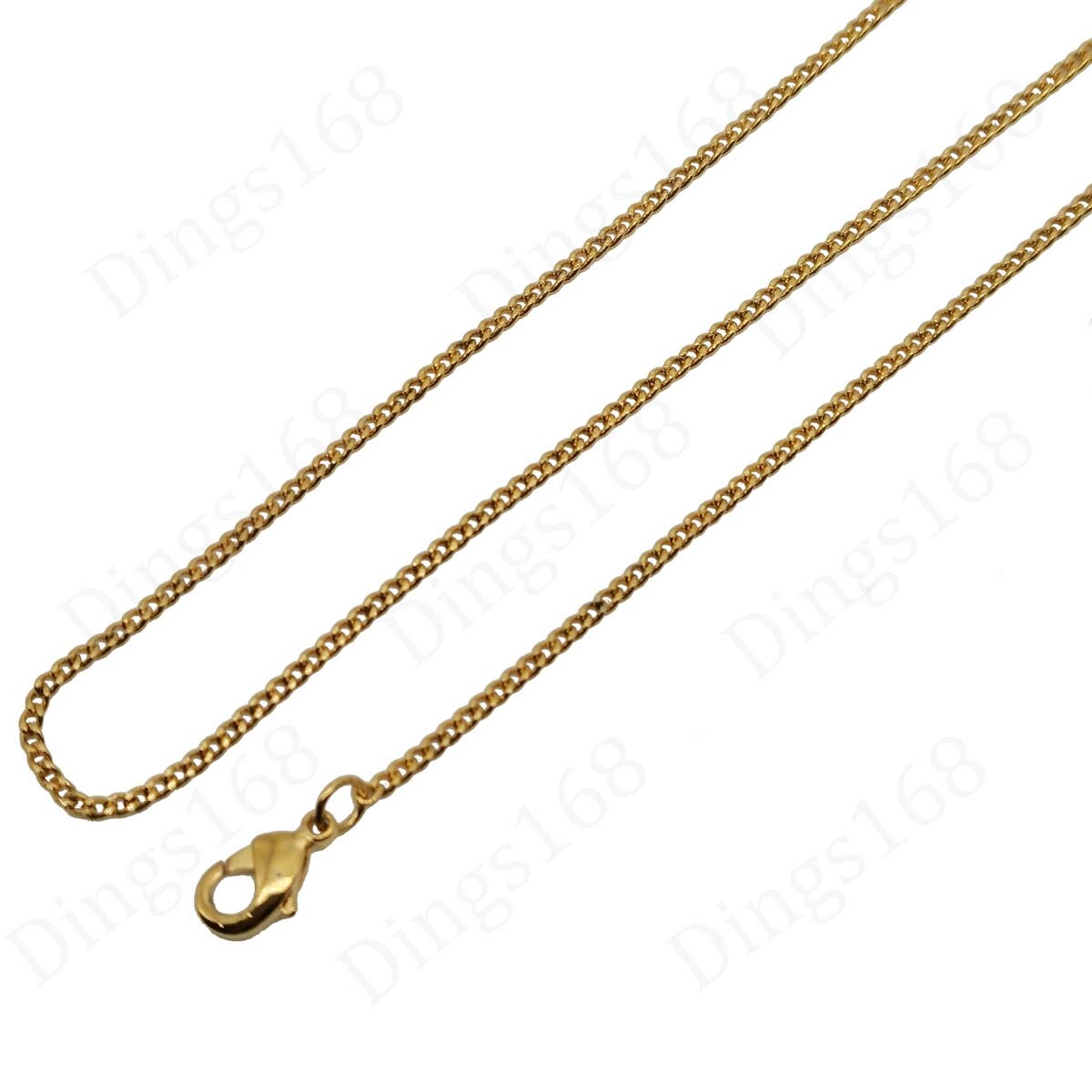 Real 18K Yellow Gold Filled Tarnish-Resist 16~30″ 1MM Cable Chain Necklace F146G