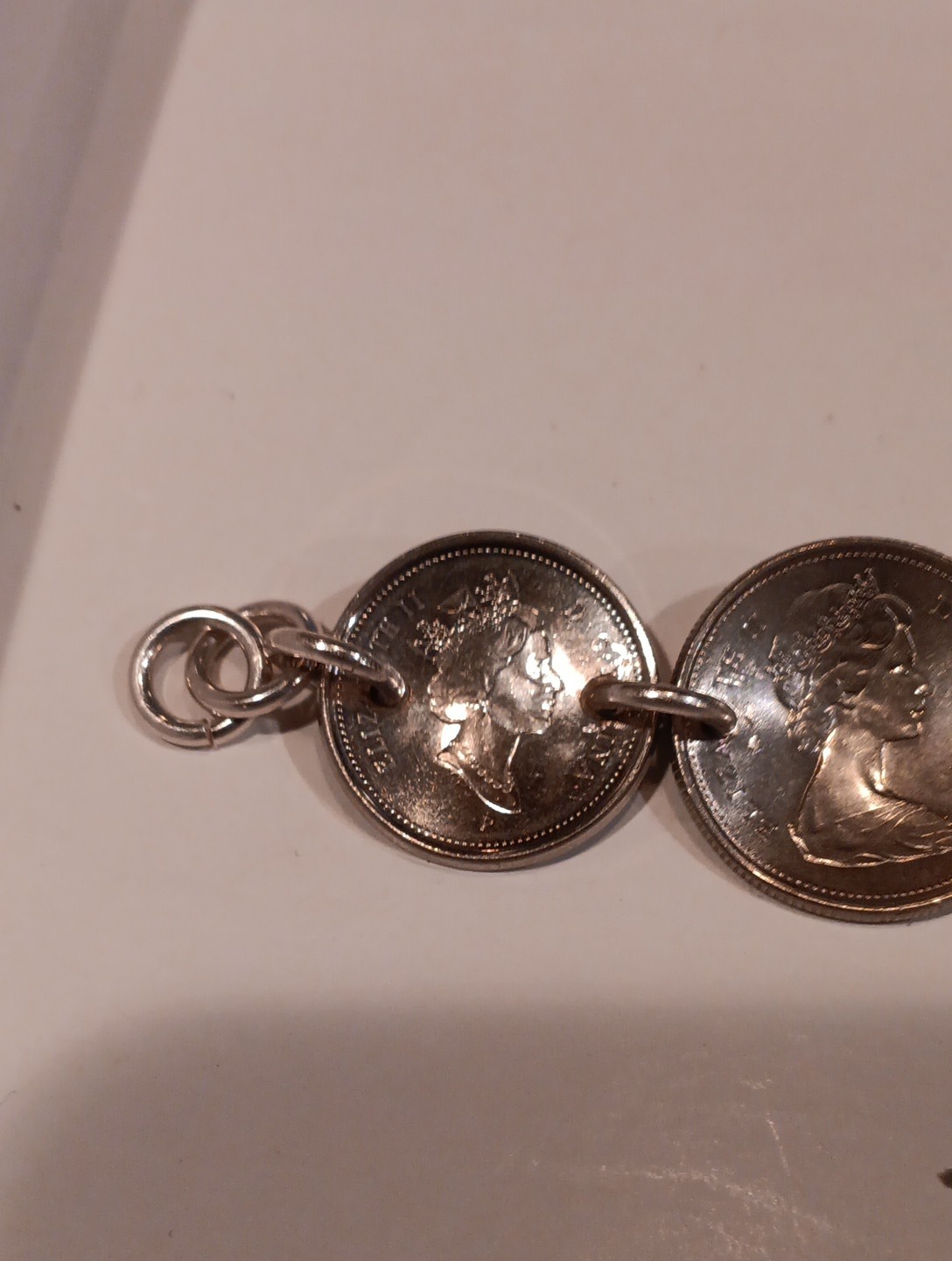 Canadian Silver Coin Bracelet 7 Coins 34grams