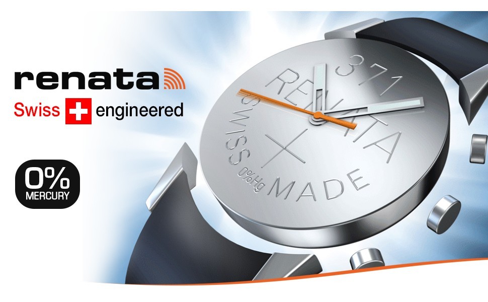 Renata Watch Battery MP 364, 371, 377 1.55V Silver Oxide Swiss Made Bundle Offer