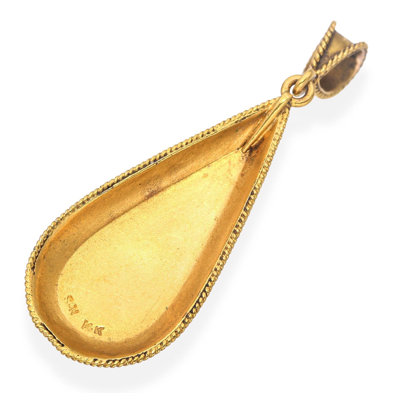 Vintage 14k Yellow Gold Foil Backed 3.90ct Amethyst Pendant